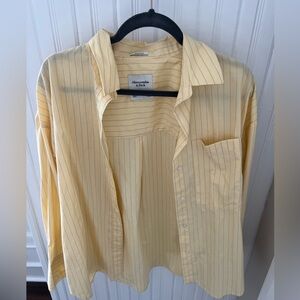 Abercrombie & Fitch button down Shirt in Light Yellow